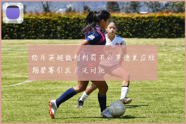 怒斥英超裁判判罚不公罗德里应短期禁赛引发广泛讨论